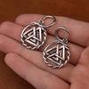 Fashion Nordic Viking Valknut Drop Earring for Women Stainless Steel Punk Rock Rapper Earring Creative Scandinavian Jewelry Gift