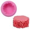 Wholesale DIY Handmade Soap Mold Soap Making 3D Circular Rose Shaped Silicone Soap Mold Cake Candle Mold Craft Decoration