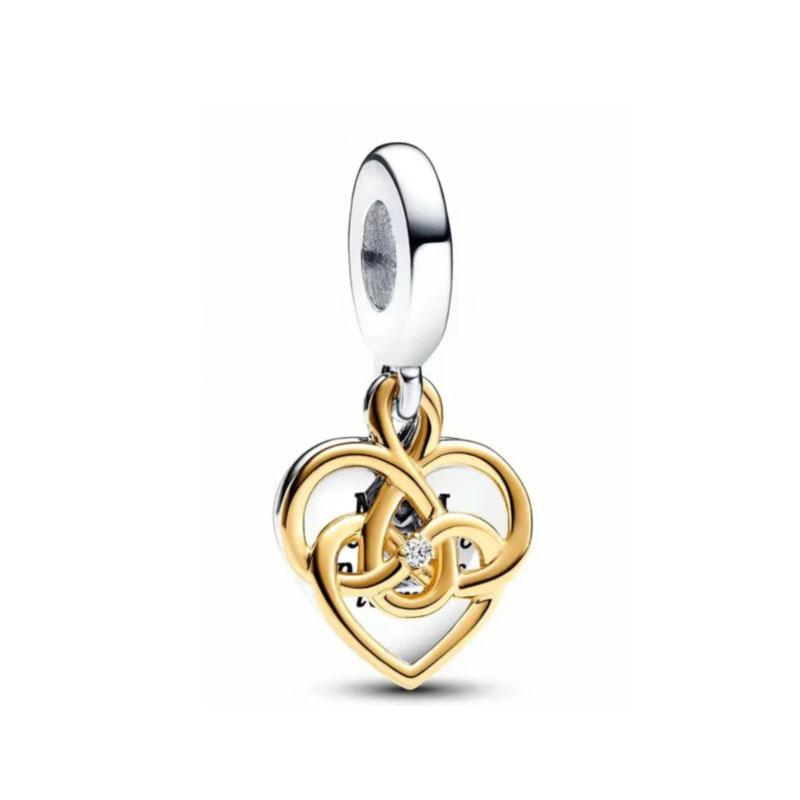 Brand New Copper Metal Plated Gold Tower Sunflower Dangle Charm Bead Component Bead Component Compatible With Authentic Original Accessories Bracelet