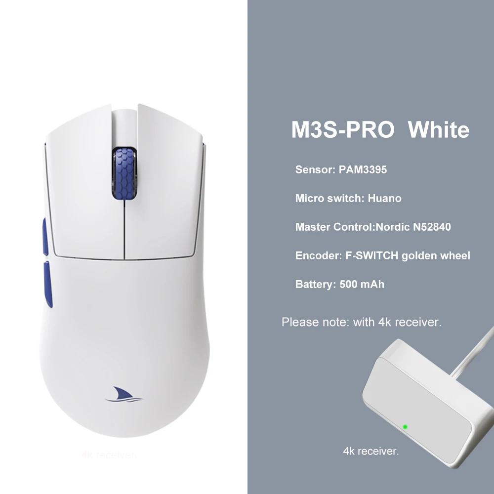 Motospeed Darmoshark M3s-Pro Bluetooth Wireless Gaming Mouse HUANO Micro Switch 4KHz Controller N52840 PAM3395 Sensor 26KDPI