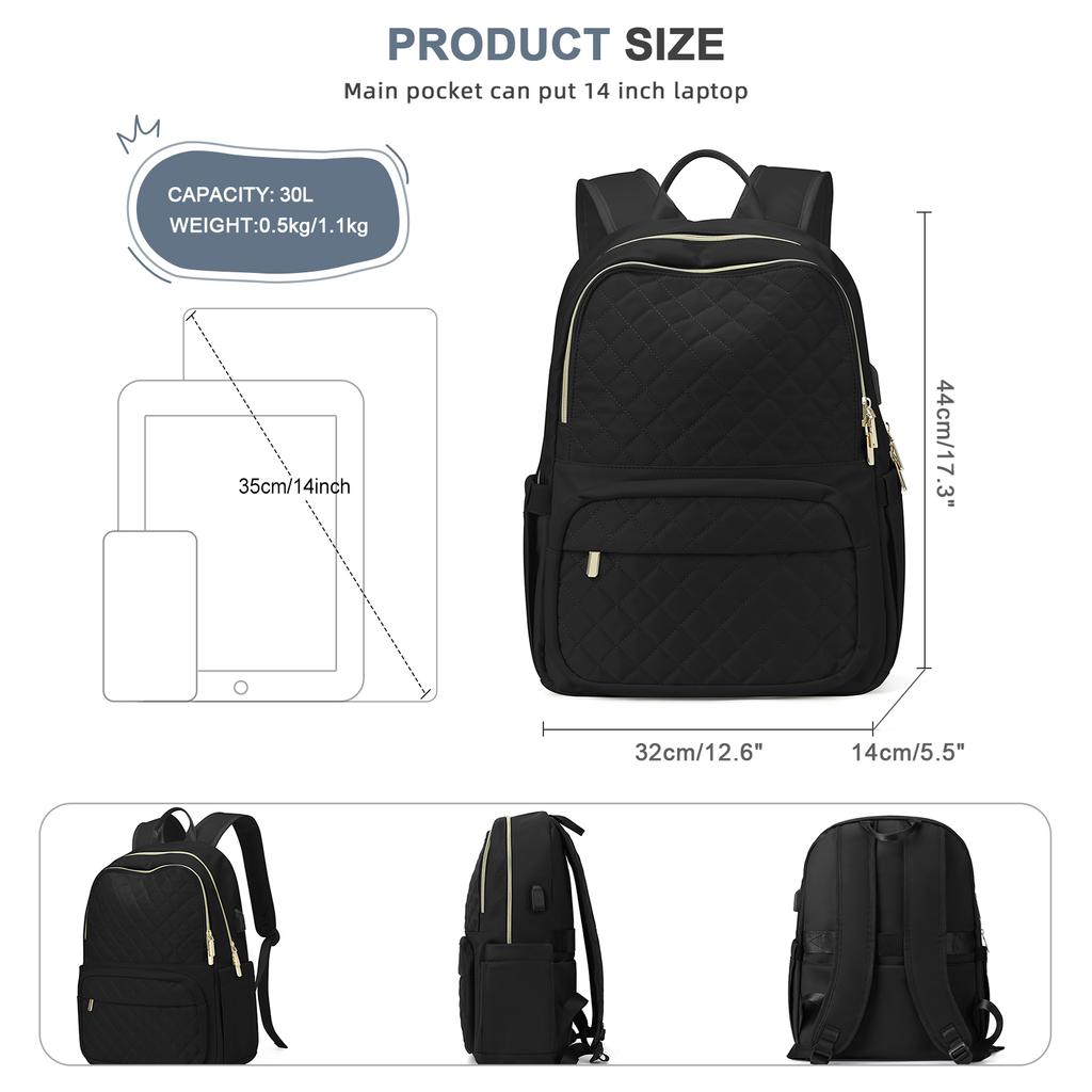Laptop Backpack For Women Computer Bag Casual Notebook Back Packs For Work Travel Business Trip College Backpack Practical Gift Quality