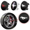 Car Sticker 4Pcs 56+60mm Car Styling Mustang Emblem Badge Wheel Center Hub Cap For Ford Focus Fiesta Mondeo Fusion Explorer Esca