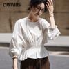 Women's Shirt Long Sleeve Autumn Blouse Loose Waist Slim Feminine Tops