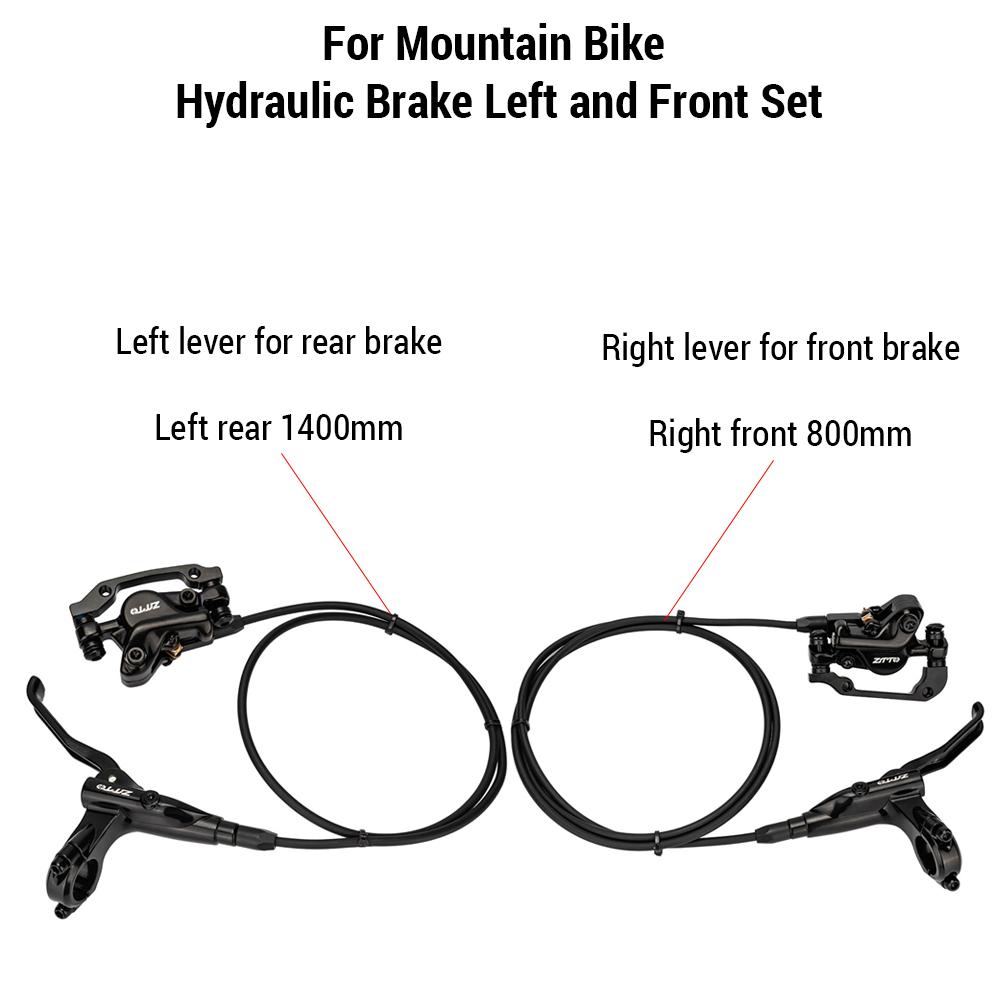 Upgrade Your Ride with Our Mountain Bike Hydraulic Brake Kit Dual Piston Disc Brake Left and Front