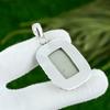 Radiant Rainbow Moonstone Stone Bezel Engagement Wife Pendant Sterling Silver