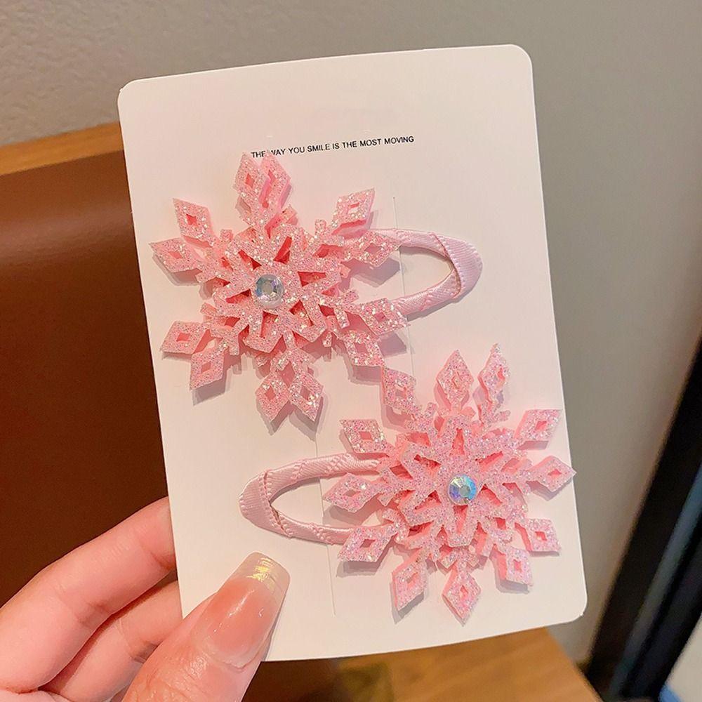 Рождественские аксессуары для волос Рождественский бант заколка для волос Синий Белый Детский головной убор Новые заколки для волос в виде снежинки