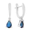 Silver Earrings with Nano Sapphire 1.033ct (2195115)