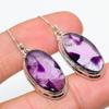 Natural Brazilian Amethyst Gemstone 925 Solid Sterling Silver Earring 1.75" G2g32