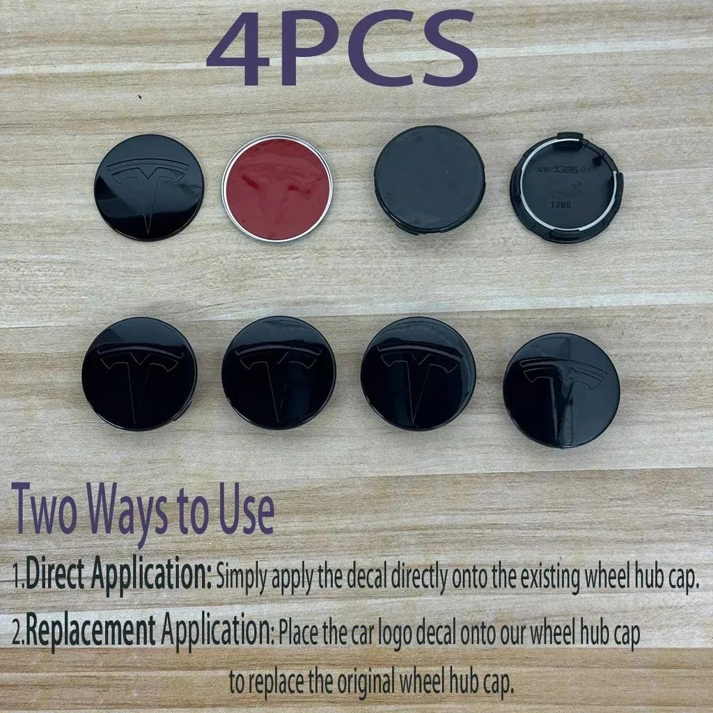 4pcs/set 56mm Tesla Model 3 Model Y Original Covers Hub Caps Wheel Center Caps for Tesla Model Y X S Original Auto Accessories