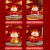 1Pcs Cute New Year'S God Of Wealth Decorative Resin Figurines Stress Relief Healing Emotions Small Ornament Ideal Gifts For Home