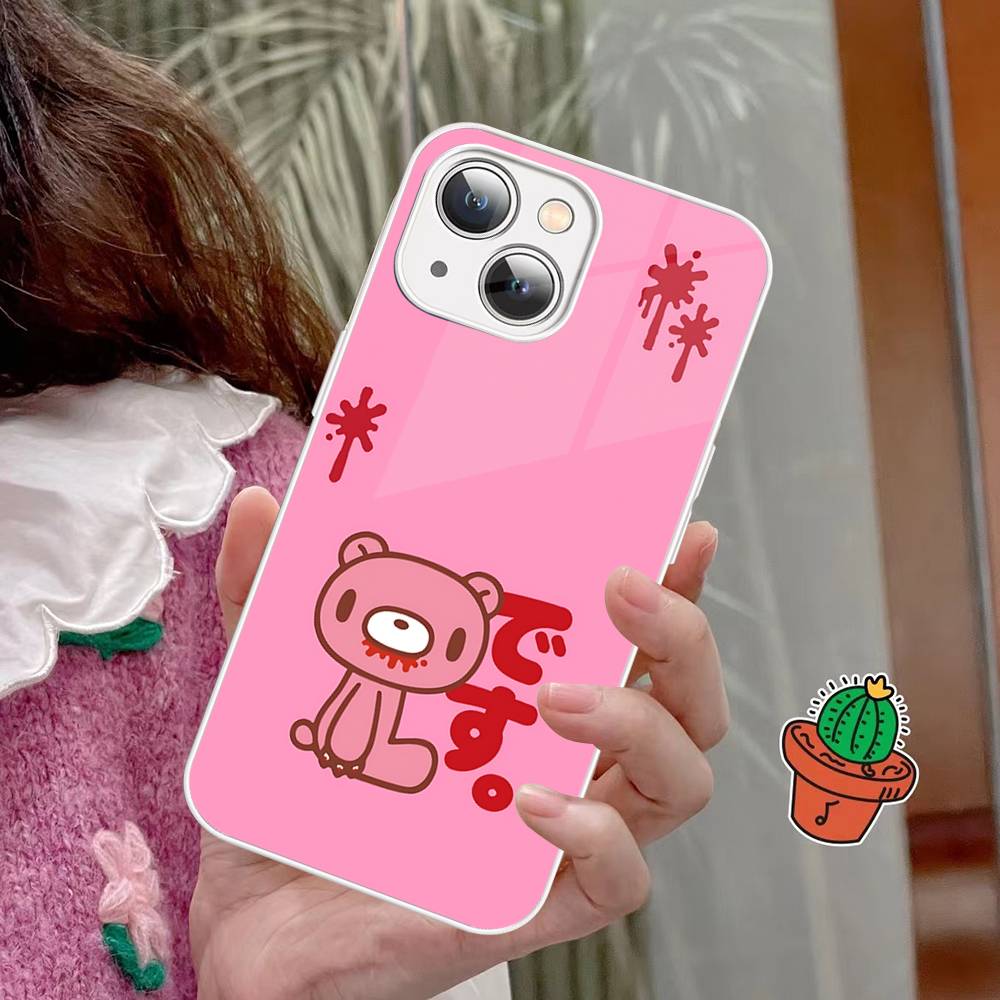 Милый G-Gloomy B-Bear Для IPhone 14 13 12 Mini 11 Pro XS Max X XR 14 Plus Закаленное Стекло