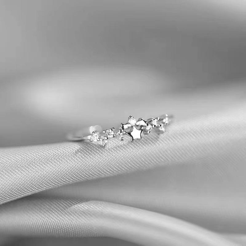 Цыганское кольцо, женское кольцо с инкрустацией из циркония в виде звезды, простое и модное кольцо-метеор в виде пятиконечной звезды, подарок девушке.