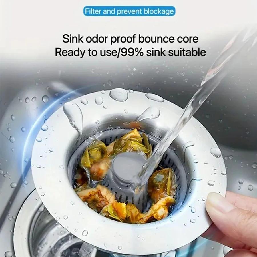 1 кухонная мойка из нержавеющей стали 304 со сливной пробкой, мойка высокого давления, пружинный сердечник, фильтр, аксессуары против засорения