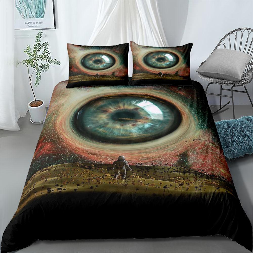 Space Eye Duvet Cover Set UK Single Double Queen US Twin Full King Size  Bed Linen Set