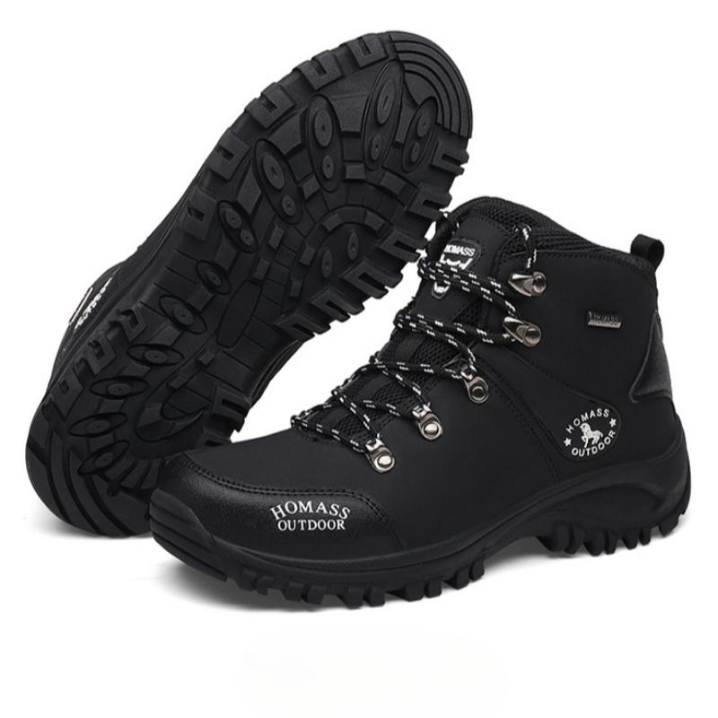 New Trend Men's High-Top Non-Slip Hiking Shoes Hiking Outdoor Wear-Resistant Platform Travel Shoes