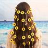 Korean Style Sunflower Hairband Bohemian Flower Tiara Elegant Long Tassels Head Hoop  Woman