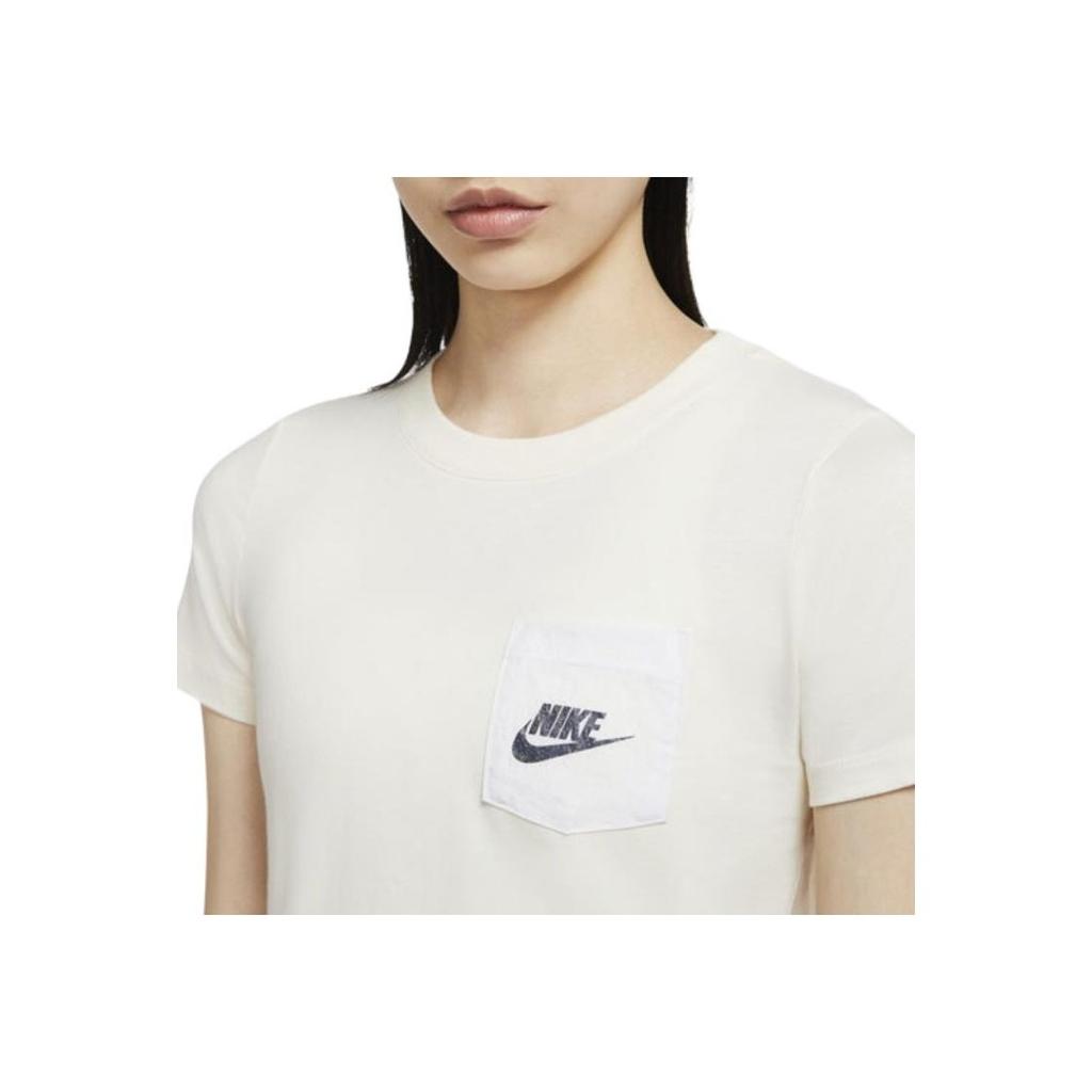 Nike As W Nsw Tee Icon Clash Logo Print Casual Sports Short Sleeve T-Shirt Women Tops Beige CT8855-110