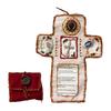 Pocket Shrine With Silver Cross Included Inside, Handmade Prayer Quilt, Mini Scripture Quilts, Christian Spiritual Gifts