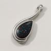 Natural Multicolor Opal 30.90 Ct 925 Sterling Silver Pear Cut Pendant CERTIFIED