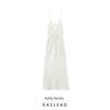 Kaslead New Arrival Women's Clothing Fashion Style Cut Out Design Silk Satin Texture Dress 2453331