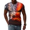 Summer 3D Cool Lightning Men T-shirts Fashion Printed Natural Landscape Graphic T Shirt Personality Hip Hop Harajuku Tee Top