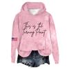 Women's Hooded Long Sleeve Printed Flannel Top Hooded Sweatshirt