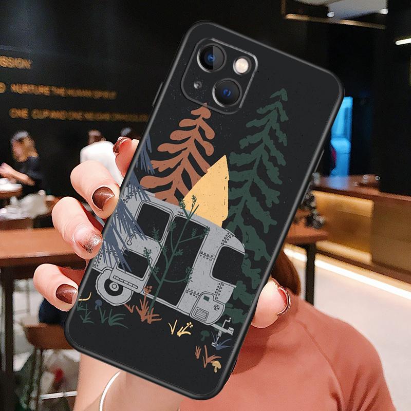 Чехол для телефона 'Кемпинг в горах' для iPhone 16 Pro Max 15 14 13 11 12 Pro Max Plus 12 13 Mini XR 16e Funda Cover