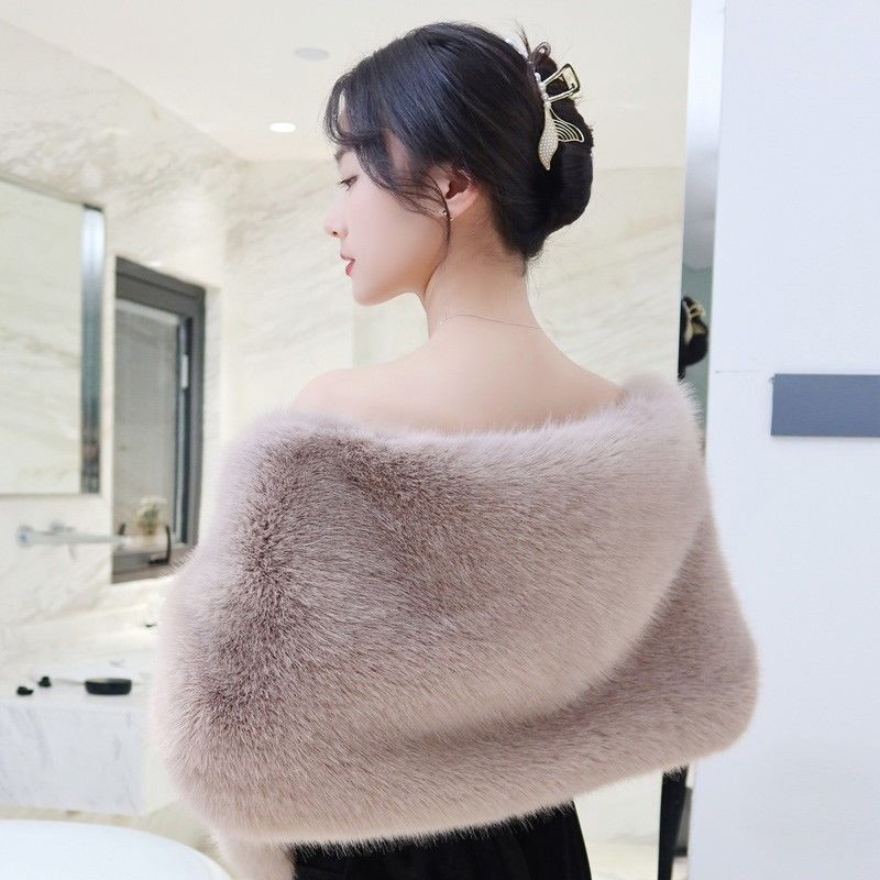 Свадебная шаль, женские аксессуары, имитирующие волосы животных, модное платье Cheongsam с шарфом