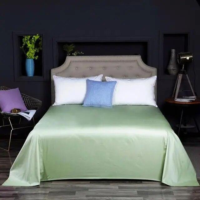 40 однотонных простынь из 100% египетского хлопка, атласное покрывало, длинное штапельное хлопковое наматрасник, белое, фиолетовое, желтое, постельное белье
