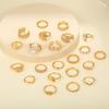 iF ME 22Pcs/set Retro Crystal Moon Eye Cross Ring Set Snake Gold Artificial Pearls Rings for Women Jewelry Accessories