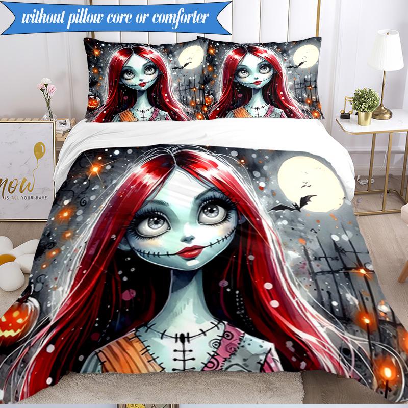Halloween Jack 3pcs K-pop music group Bedding set,Ideal for Bedroom, Dormitory,Including Duvet Cover And 2pcs Pillowcases,Fan gifts
