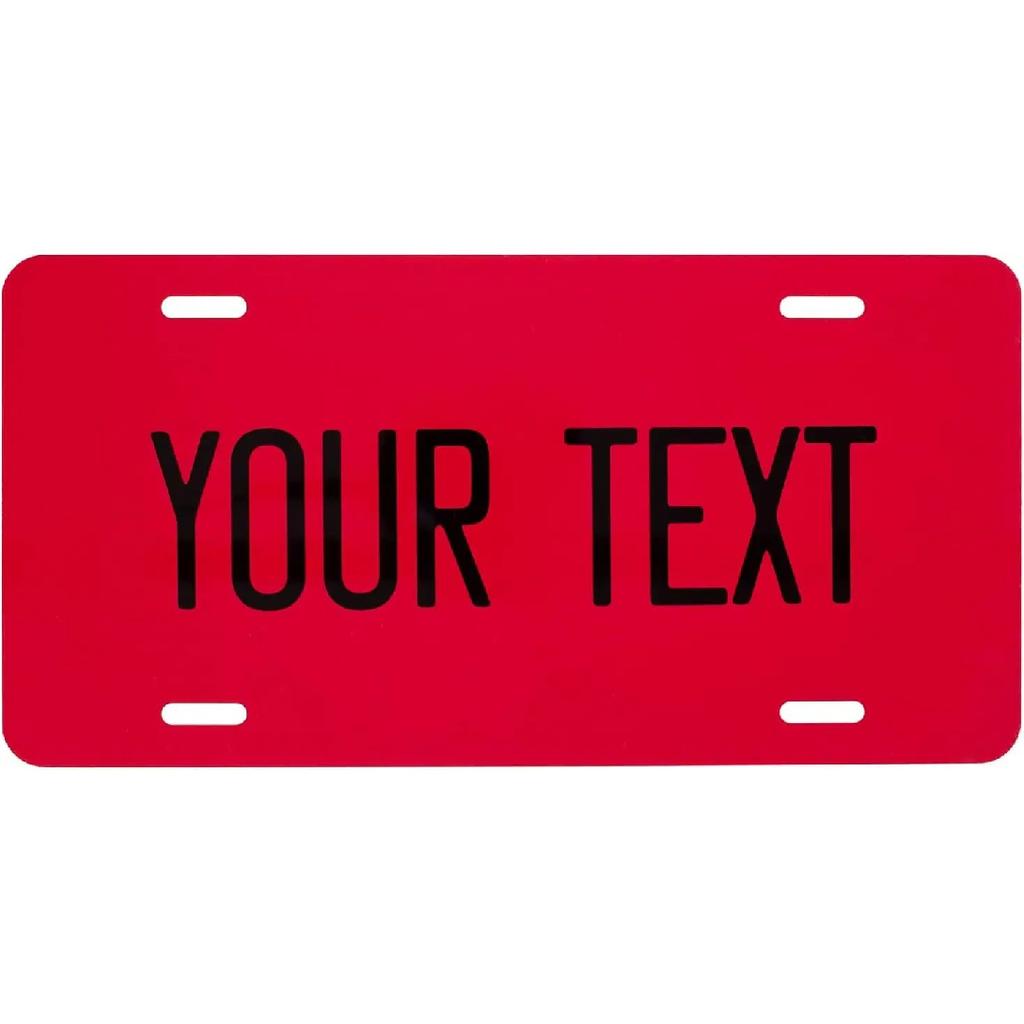 Custom License Plate for Front of Car Personalized Aluminum Car Tags 6 X 12 Inch Universal Fit Car Plate Metal Sign Wall Decor