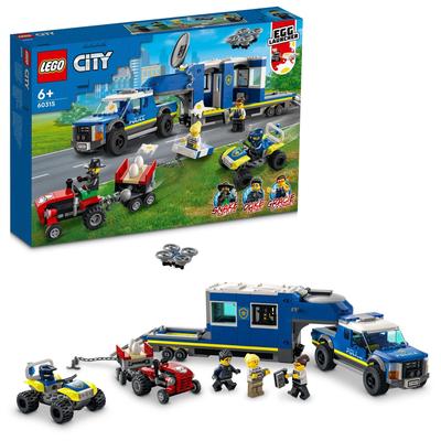 LEGO Командный пункт полицейской машины города 60315 Игровые кубики Полицейский автомобиль для детективов Машина Мальчики Девочки 6 лет и старше <Версия с побегом>