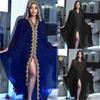Womne Muslim Dress Embroidered Beads Abaya Dress Muslimah Hooded Robe Chiffon Kaftan Long Dress Middle East Africa Maxi Dress