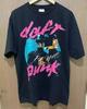Группа Daft Punk Редкий Дизайн Черная Хлопковая Футболка Унисекс с Коротким Рукавом S-5XL Унисекс Футболка