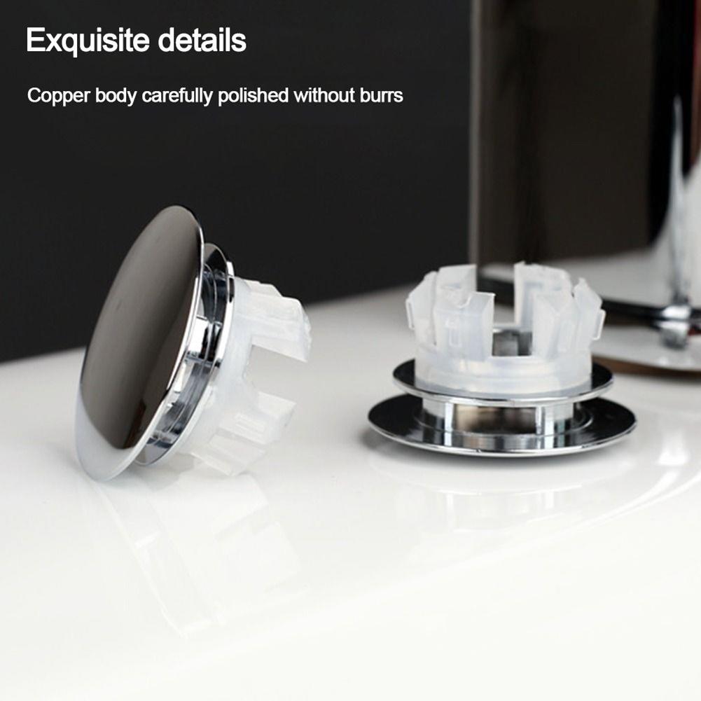 Solid Brass Sink Overflow Cap 22-25 Mm Round Sink Hole Overflow Cover For Bathroom Basin Blanking Cover Bathroom Accessories