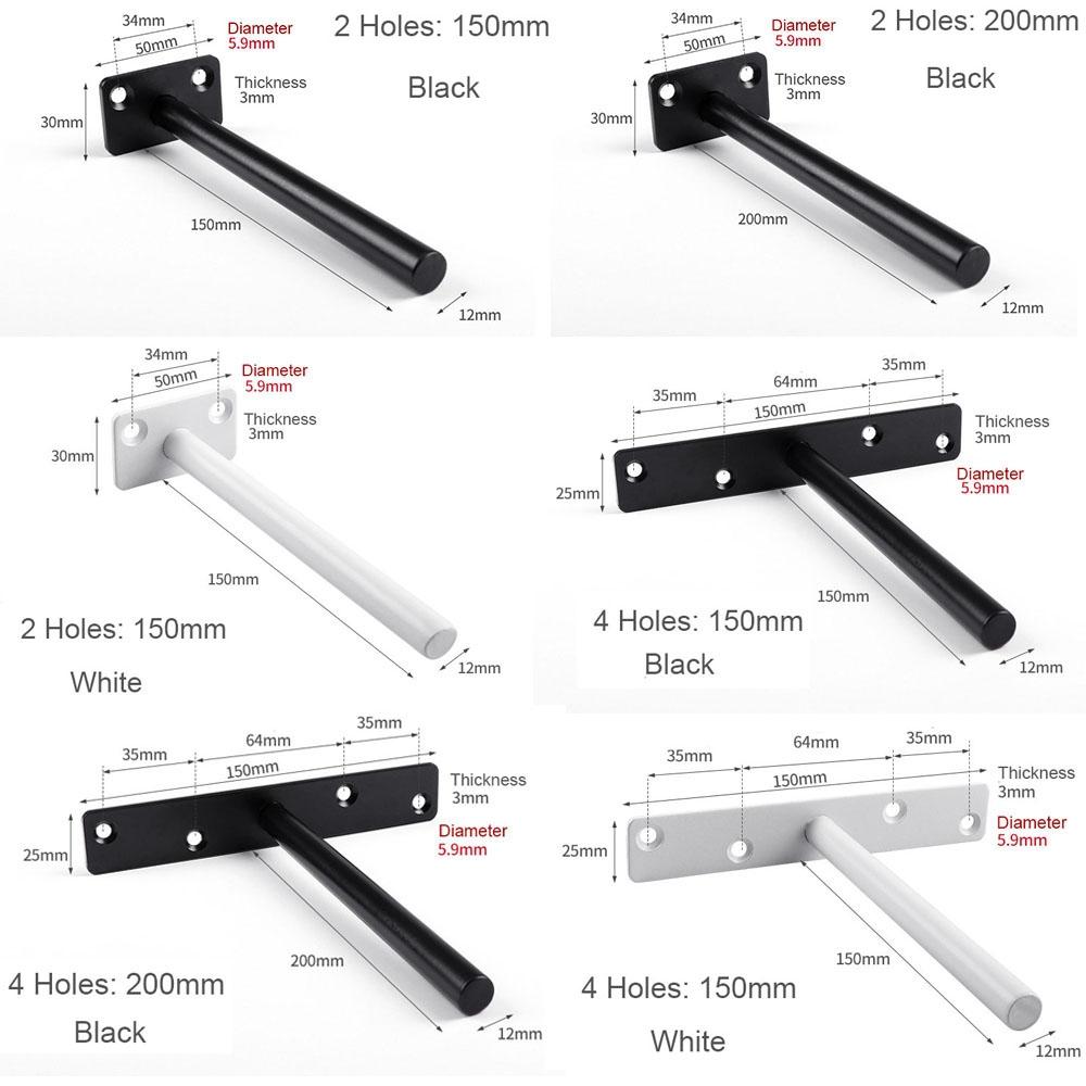 Screw Mounting Plate Floating Hidden Wall Shelves Supports Metal Brackets Shelf Bracket Concealed