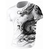 3D Dragon Print Men's T-shirt Summer Daily Casual Men's Street T-shirt Outdoor Sports Short Sleeve Urban Fashion Men's T-shirt