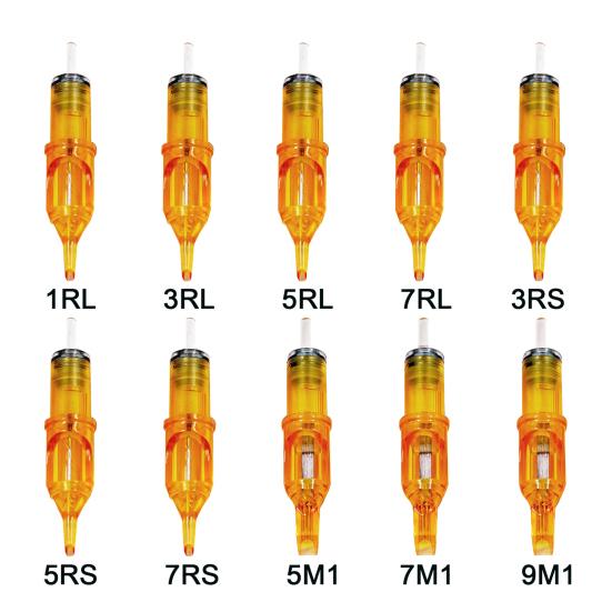 10/16/20 шт., ручка-картридж для татуировок, желтая стрекоза, безопаснее, удобнее, интегрированная ручка для тату-машины, аксессуары