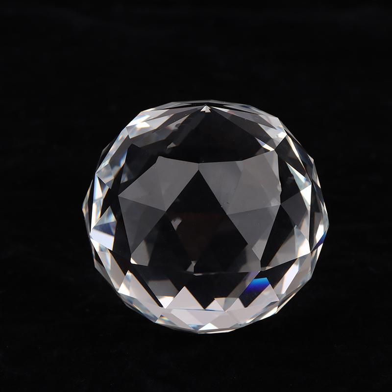 15mm/25/50mm Clear Crystal Hanging Ball Glass Prism Sun Cather Faceted Balls For Chandeliers Part Home Wedding Decoration
