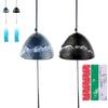 Yowodana Southern Cast Iron Wind Set of Stylish Hanging Wind Chimes with Soothing Perfect for Home Traditional Includes 2 Waterproof Tanzaku Black