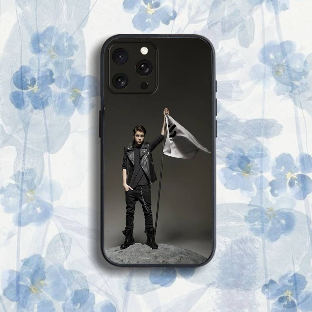 U-USA Justin B-Bieber Phone Case For iPhone 17,16,15,14,13,12,Pro,Max,Plus,E,SE4,Air,Mini Black Soft Box