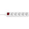 Base Électrique - SILVER ELECTRONICS - 5 Prises Schuko - Interrupteur Lumineux - Câble 3 Mètres