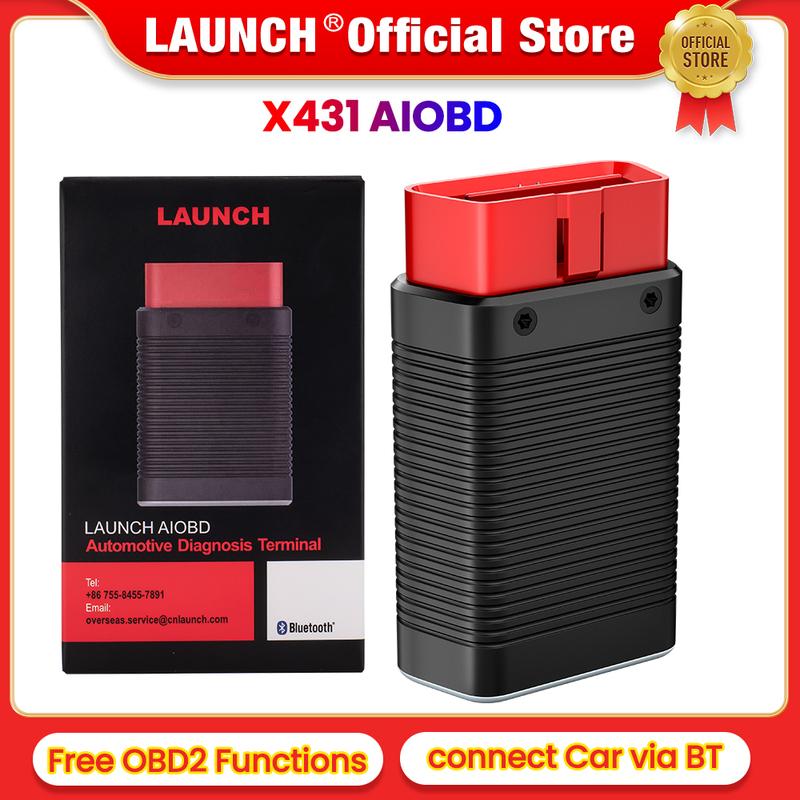LAUNCH X431 AIOBD Bluetooth-адаптер Полный набор диагностических инструментов OBD2 с 5 бесплатными загрузками автомобилей работает на Android IOS