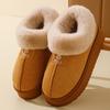 Women's High-Heeled Cotton Slippers: Velvet-Lined, Thick-Soled, Warm, Comfortable, Outdoor Fur Boots for Autumn/Winter.