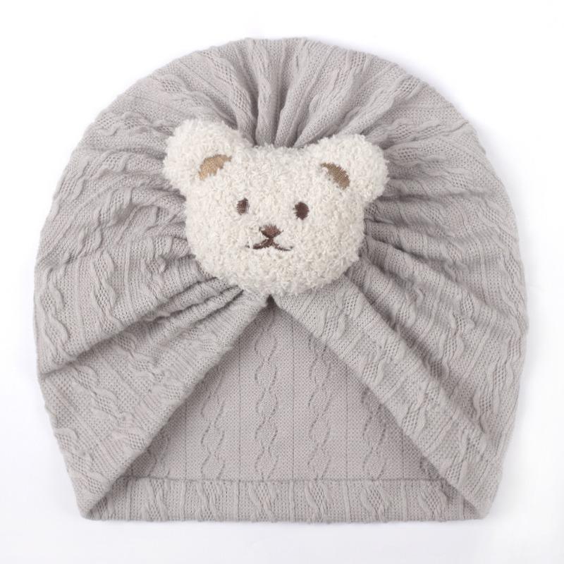 Spring New Children's Soft and Comfortable Pullover Hat, Baby Cute Bear Headscarf Hat, Baby Hat