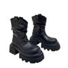 Platform Snow Ankle Boots for Women Chunky Leather Shoes Woman  Trend Winter New Sneakers Goth Motorcycle Botas De Mujer