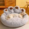 Pet Nest Paw-Shaped Pet Bed Warm Comfortable Anti-Slip Fluffy Plush Cat Dog Sleeping Nest Pet Supplies