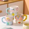 Hand Painted Oat Bowl Mug Cute Water Cup Durable Coffee Mug For Home Kitchen