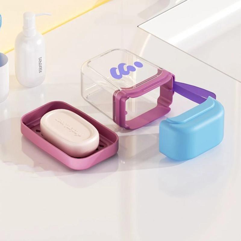 Portable Travel and Business Waterproof Soap Box with Lid Sealing, Beautiful Value, High Double-layer Compact and Practical
